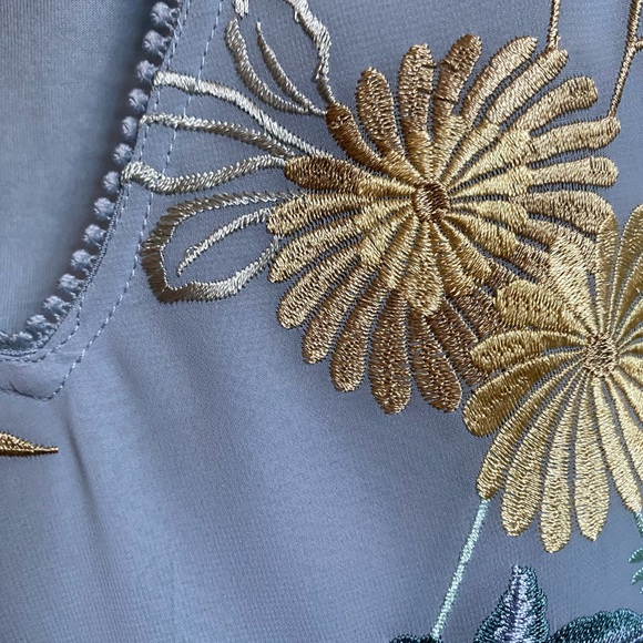 Anthropologie Tiny Frances Long-Sleeve Ruffled Top Size Medium - Picture 9 of 10